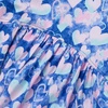 image:imageLands End Girls Long Sleeve Gathered Waist Jersey DressHeartsMultiAruba Blue