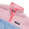 image:imageLands End Kids Heritage Fleece Quarter Zip Pullover TopSky BluePink Tulle