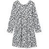 image:imageLands End Girls Long Sleeve Gathered Waist Jersey DressCheetahPutty