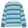 image:imageLands End Boys Long Sleeve Collared Rugby ShirtTourmalineEgret Stripe