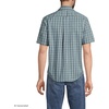 image:imageMens Traditional Fit Short Sleeve Travel Kit ShirtEucalyptusWhite Plaid