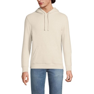 image:imageLands End Mens Long Sleeve Serious Sweats Pullover HoodieFlax Heather
