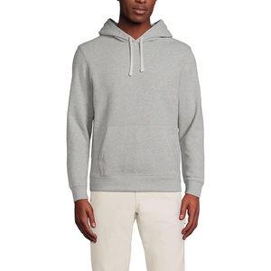 image:imageLands End Mens Long Sleeve Serious Sweats Pullover HoodieGray Heather