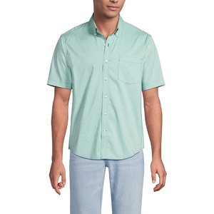 image:imageMens Traditional Fit Short Sleeve Travel Kit ShirtSimply GreenBlue Micro Plaid