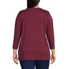 image:imageLands End Womens 34 Sleeve Supima Cotton Crewneck TunicBurgundy