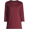 image:imageLands End Womens 34 Sleeve Supima Cotton Crewneck TunicBurgundy