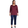image:imageLands End Womens 34 Sleeve Supima Cotton Crewneck TunicBurgundy
