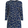 image:imageLands End Womens 34 Sleeve Supima Cotton Crewneck TunicDeep Sea Multi Floral Vine