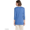 image:imageLands End Womens 34 Sleeve Supima Cotton Crewneck TunicMuted Cobalt Blue