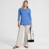 image:imageLands End Womens 34 Sleeve Supima Cotton Crewneck TunicMuted Cobalt Blue