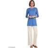 image:imageLands End Womens 34 Sleeve Supima Cotton Crewneck TunicMuted Cobalt Blue