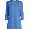 image:imageLands End Womens 34 Sleeve Supima Cotton Crewneck TunicMuted Cobalt Blue