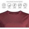 image:imageLands End Womens 34 Sleeve Supima Cotton Crewneck TunicRich Burgundy