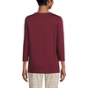 image:imageLands End Womens 34 Sleeve Supima Cotton Crewneck TunicRich Burgundy