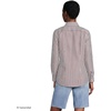 image:imageLands End Womens Pinwale Cord Long Sleeve ShirtWhiteRich Ginger Brown Stripe
