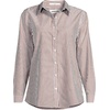image:imageLands End Womens Pinwale Cord Long Sleeve ShirtWhiteRich Ginger Brown Stripe