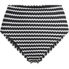 image:imageLands End Womens Ribbed Smoothing High Waisted Bikini BottomsBlackWhite