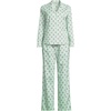 image:imageWomens Cotton Poplin 2 Piece Pajama Set  Long Sleeve Top and PantsCelery Floral Stems