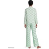 image:imageWomens Cotton Poplin 2 Piece Pajama Set  Long Sleeve Top and PantsCelery Floral Stems