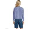 image:imageWomens No Iron Boxy Cropped ShirtSapphire Gem Thin Stripes