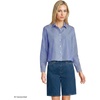 image:imageWomens No Iron Boxy Cropped ShirtSapphire Gem Thin Stripes