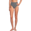 image:imageLands End Womens Ribbed Smoothing High Waisted Bikini BottomsBlackWhite