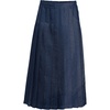 image:imageLands End Womens Solid Pleated Skirt Ankle LengthAcademic Classic Navy