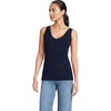image:imageWomens Variegated Micro Rib Lace Trim CamiDeep Sea Navy