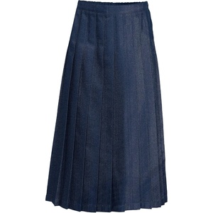 image:imageLands End Womens Solid Pleated Skirt Ankle LengthAcademic Classic Navy