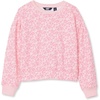 image:imageLands End Girls Crew Neck Embroidered SweatshirtFloralOrchid Pink
