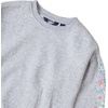 image:imageLands End Girls Crew Neck Embroidered SweatshirtPuffFloralGray Heather