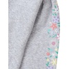 image:imageLands End Girls Crew Neck Embroidered SweatshirtPuffFloralGray Heather