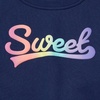 image:imageLands End Girls Crew Neck Embroidered SweatshirtPuffSweetNavy