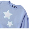 image:imageLands End Girls Crew Neck Embroidered SweatshirtSequinsStarPale Iris