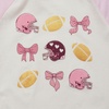 image:imageLands End Girls Graphic Tee ShirtFoilFootball BowsPink