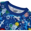 image:imageLands End Kids Pattern Snug Fit Pajama SetDino GalaxyRoyal Blue