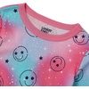 image:imageLands End Kids Pattern Snug Fit Pajama SetSmiley FacePink Galaxy