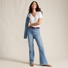 image:imageLands End Womens High Rise Flare JeansLake Blue Wash