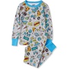 image:imageLands End Kids Pattern Snug Fit Pajama SetGamer AliensGray