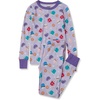 image:imageLands End Kids Pattern Snug Fit Pajama SetHot CocoaDahlia Purple