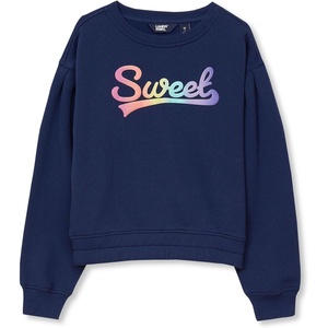 image:imageLands End Girls Crew Neck Embroidered SweatshirtPuffSweetNavy