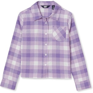 image:imageLands End Girls Flannel ShirtDahlia Purple Plaid