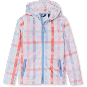 image:imageLands End Girls Softest Fleece JacketCoral Blush Plaid