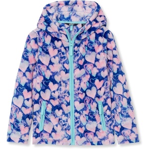 image:imageLands End Girls Softest Fleece JacketHeartsMultiAruba Blue