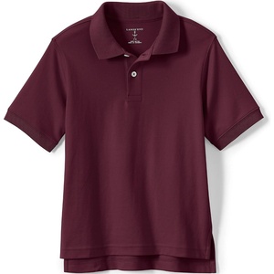 image:imageLands End School Uniform Kids Short Sleeve Interlock Polo ShirtBurgundy
