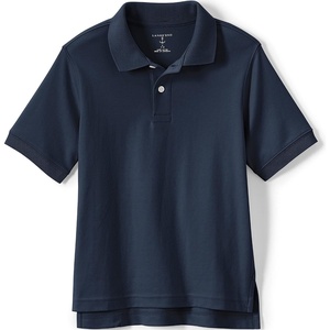 image:imageLands End School Uniform Kids Short Sleeve Interlock Polo ShirtClassic Navy