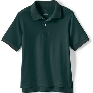 image:imageLands End School Uniform Kids Short Sleeve Interlock Polo ShirtEvergreen