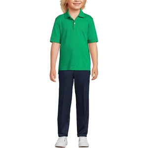 image:imageLands End School Uniform Kids Short Sleeve Interlock Polo ShirtVibrant Clover