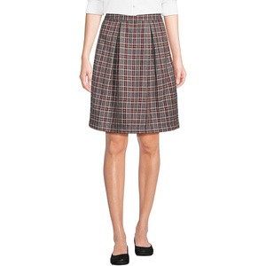 image:imageSchool Uniform Womens Plaid Skort Top of KneeGray HeatherMaroon Plaid
