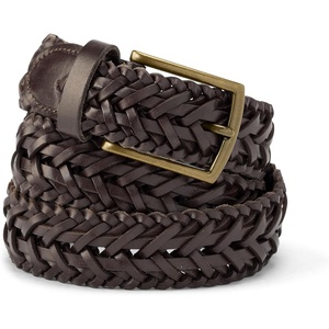 image:imageLands End Mens Leather Braid BeltBrown